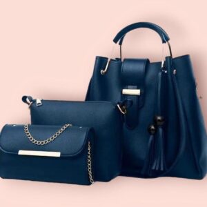 Women's Plain PU Leather Hand Bag