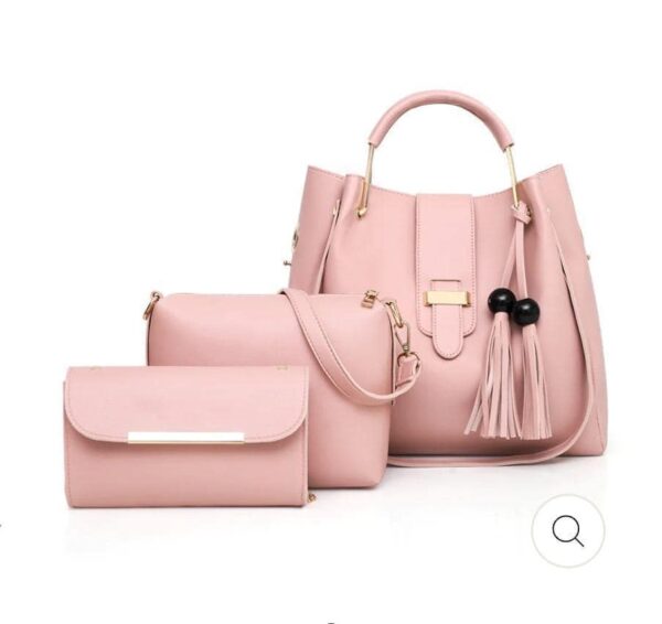 Women's Plain PU Leather Hand Bag