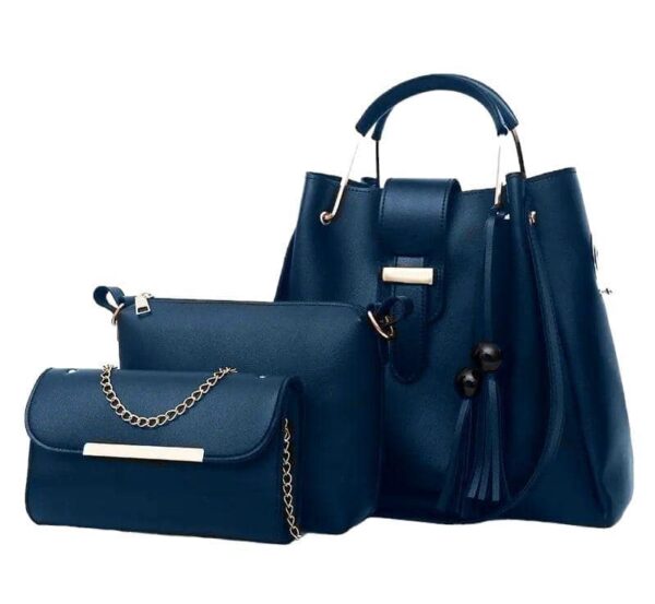 Women's Plain PU Leather Hand Bag