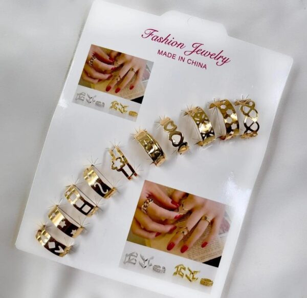 10 Adjustable Ladies Rings Set