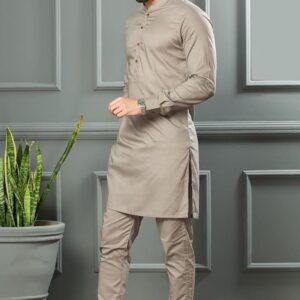 Wash And Wear Men's Plain Purple Suit