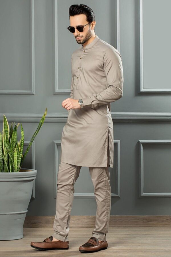 Wash And Wear Men's Plain Purple Suit
