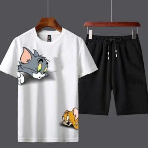 Men round neck cotton printed t-shirt