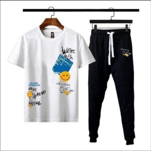 Men round neck cotton printed t-shirt