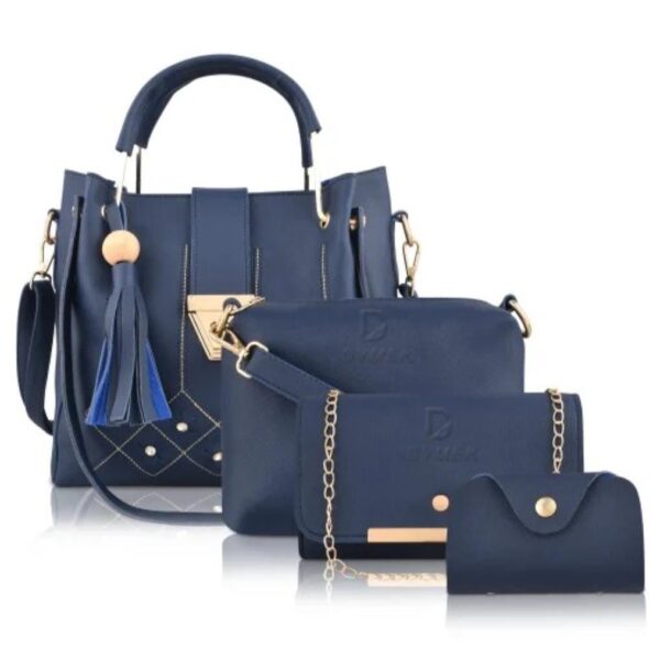 Women's Plain PU Leather Hand Bag